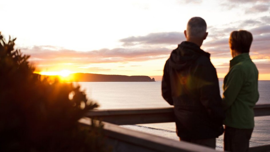 Australien Tasmanien Sonnenuntergang Bruny Island