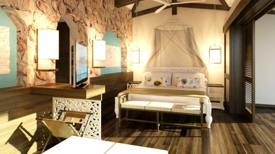 Seychellen Praslin Prasidse Sun Deluxe Zimmer Schlafzimmer