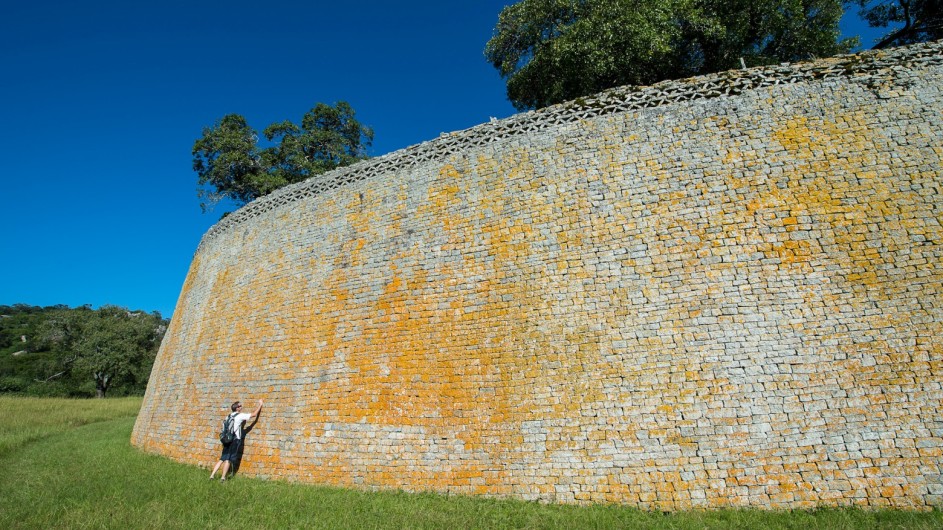 Zimbabwe Great Zimbabwe Ruins Mauer