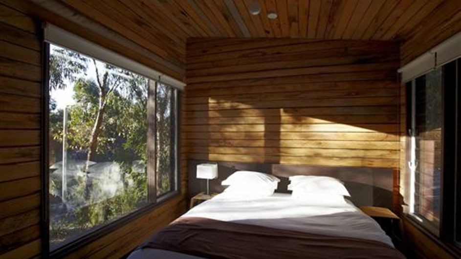 Australien Grampian Nationalpark DULC Holiday Cabins Mountain View Schlafzimmer