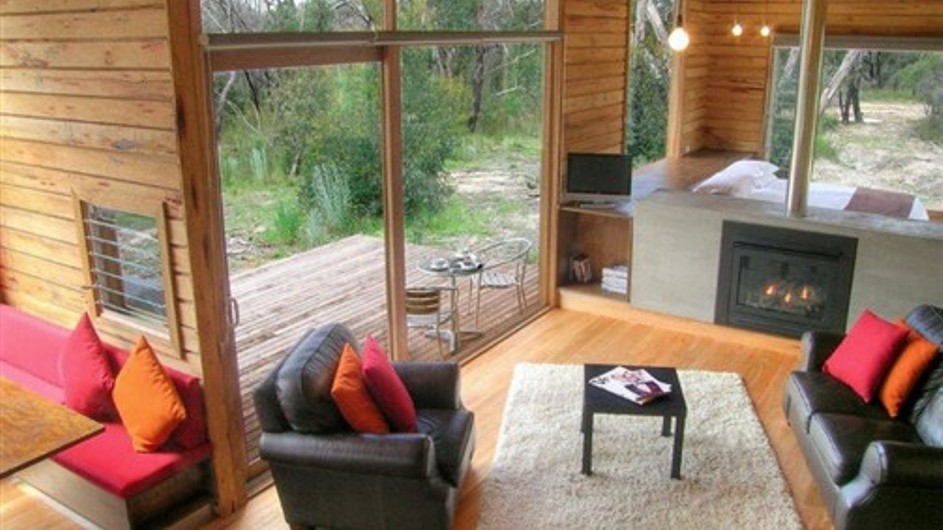 Australien Grampian Nationalpark DULC Holiday Cabins Wohnraum