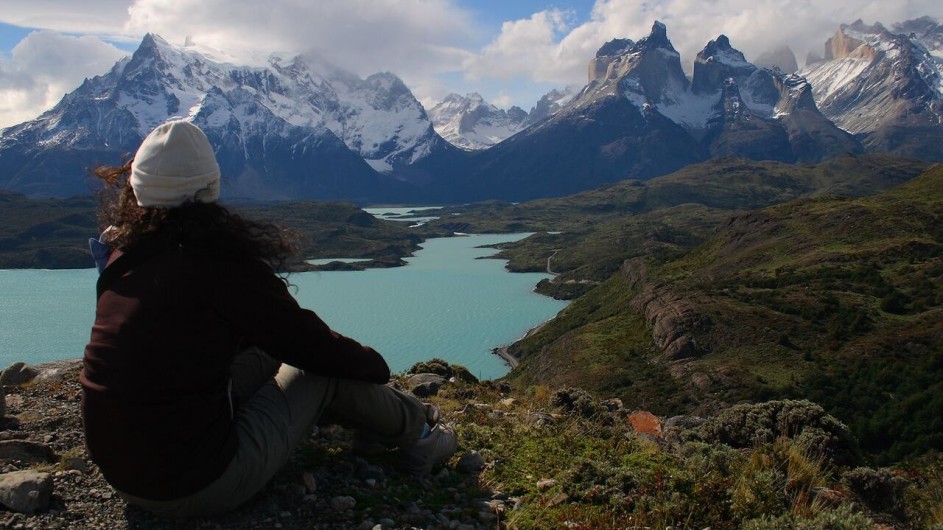 Chile Torres del Paine Patagonia Camp Pause mit Aussicht