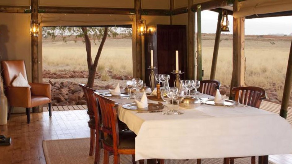 Namibia Wolwedans Private Camp Dinner