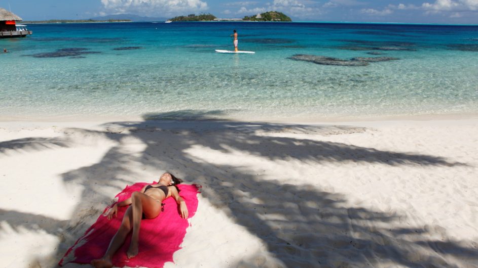 Französisch Polynesien Bora Bora Sofitel Marara Beach Resort Strand