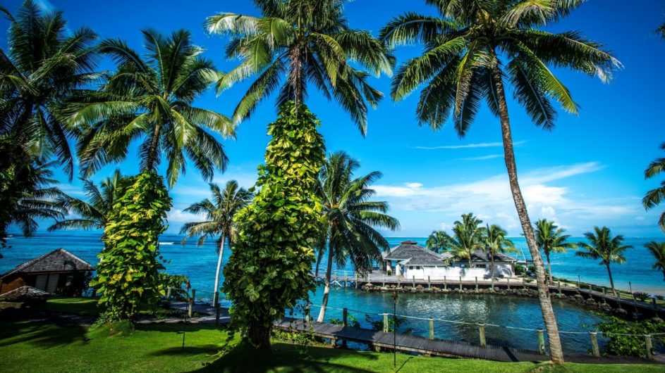 Samoa Upolu Sinalei Reef Reef Resort Garten und Meer