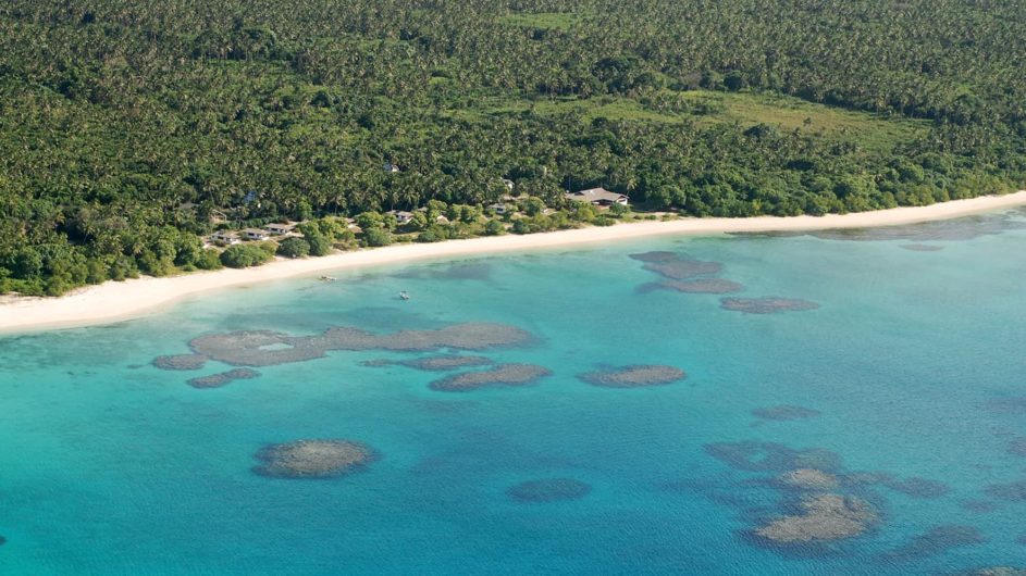 Tonga Haapai Sandy Beach Resort Resortansicht von oben