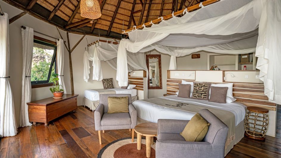Uganda - Jinja - Lemala Wildwater Lodge - Zimmer innen